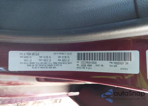 2016 Chrysler 200 Limited from USA, damaged, VIN 1C3CCCAB2GN156502